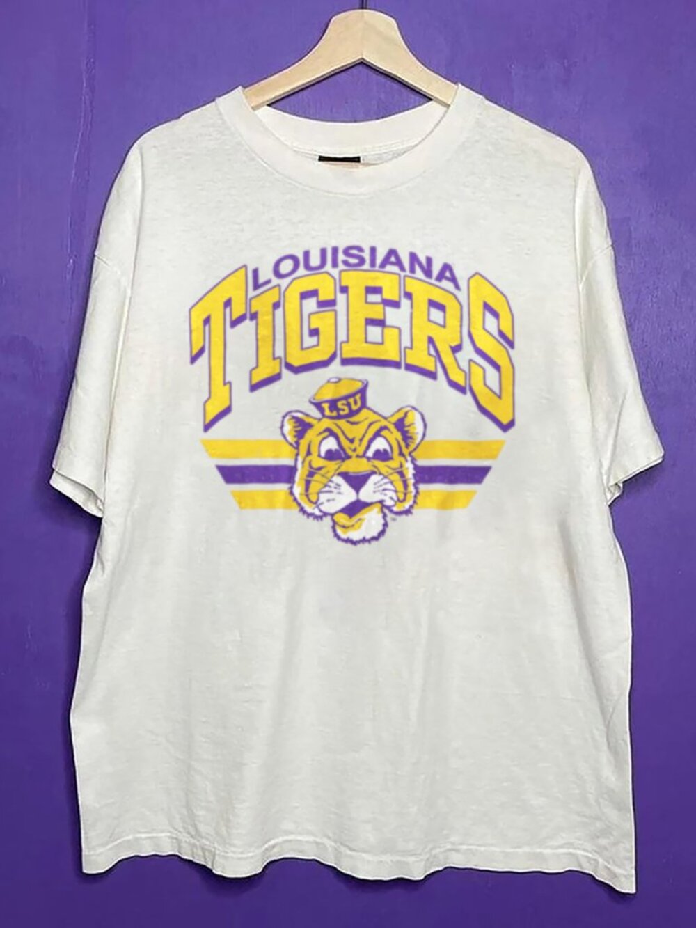 Vintage Louisiana State University Shirt, Retro LSU Tigers Football Shirt Tee